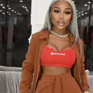 Fashion Casual Solid Color Coat And Pants 2 Piece Sets